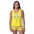 thumbnail image 1 of Nickelodeon SpongeBob SquarePants Faces Women's 2 Piece Pajama Set Tank Top and Shorts Sleepwear Loungewear, 1 of 6