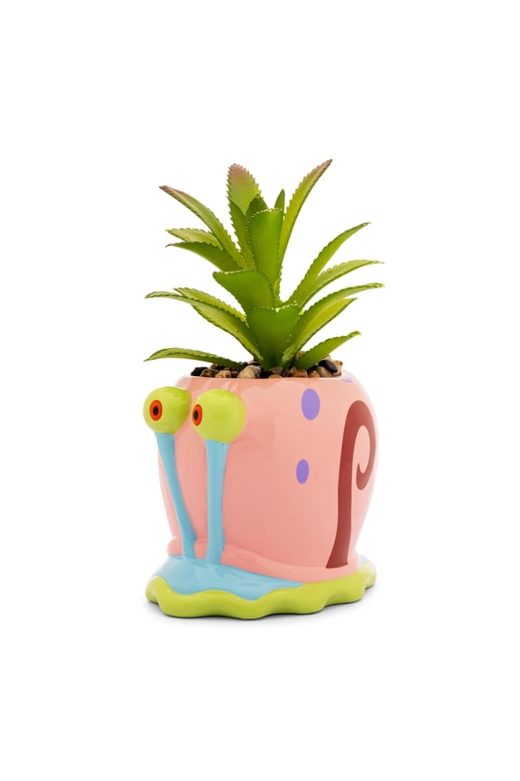 Nickelodeon SpongeBob SquarePants Gary Mini Planter With Artificial Succulent