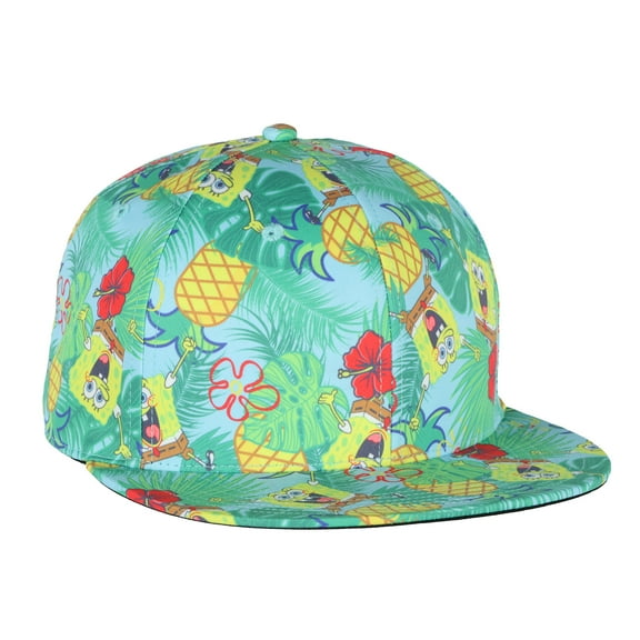 Nickelodeon SpongeBob SquarePants Hat Adult Pineapple Tropical Snapback Adjustable Cap OSFM