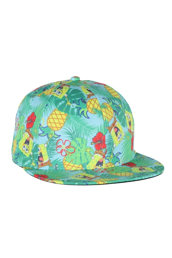 Nickelodeon SpongeBob SquarePants Hat Adult Pineapple Tropical Snapback Adjustable Cap OSFM