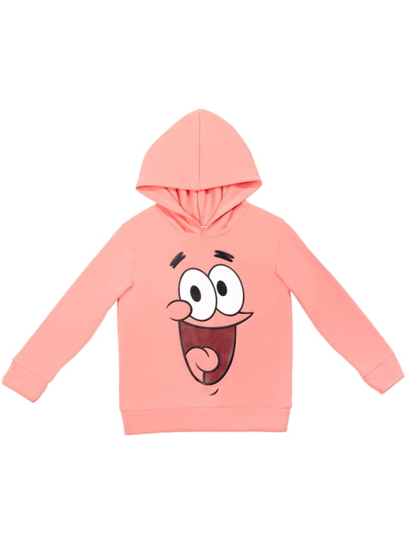 SpongeBob SquarePants Big Boys' Fleece Pullover Hoodie Pink Patrick
