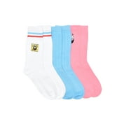 WARNERBROS Nickelodeon SpongeBob Pants Women's' 3-Pack Boot Socks, Sock Size 9-11