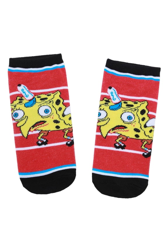 Nickelodeon SpongeBob SquarePants Women's Chicken Dance No Show Sock 1 Pair Shoe Size 5-10
