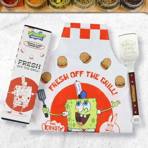 Nickelodeon SpongeBob Squarepants Fresh off the Grill Apron and Spatula Grilling Set