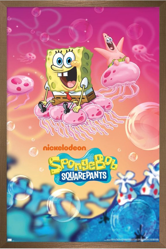 Nickelodeon SpongeBob - Water Fun Wall Poster, 22.375" x 34" Framed