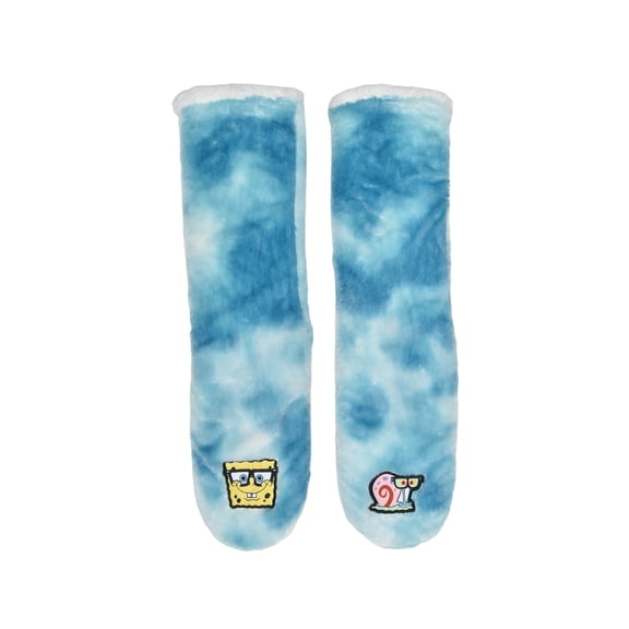 Nickelodeon SpongeBob Womens 1-Pack Slipper Sock, Shoe Size 4-10