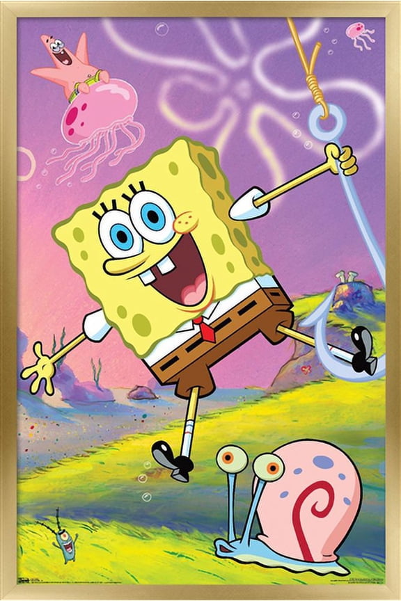 Nickelodeon Spongebob - 10 Wall Poster, 22.375" x 34", Framed