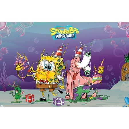 Nickelodeon Spongebob 25th - Trippy Party Wall Poster, 14.725" x 22.375"