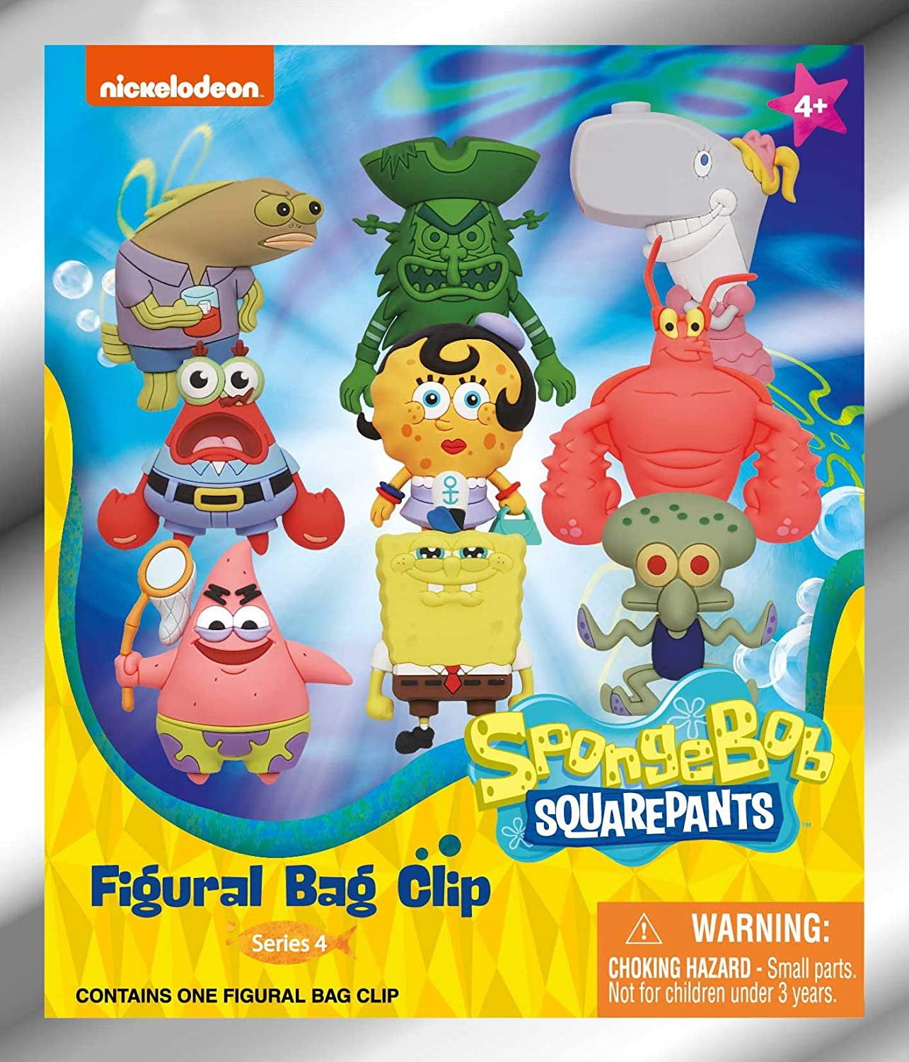 Nickelodeon Spongebob 3D Foam Bag Clips, Multi Color Bag Clips