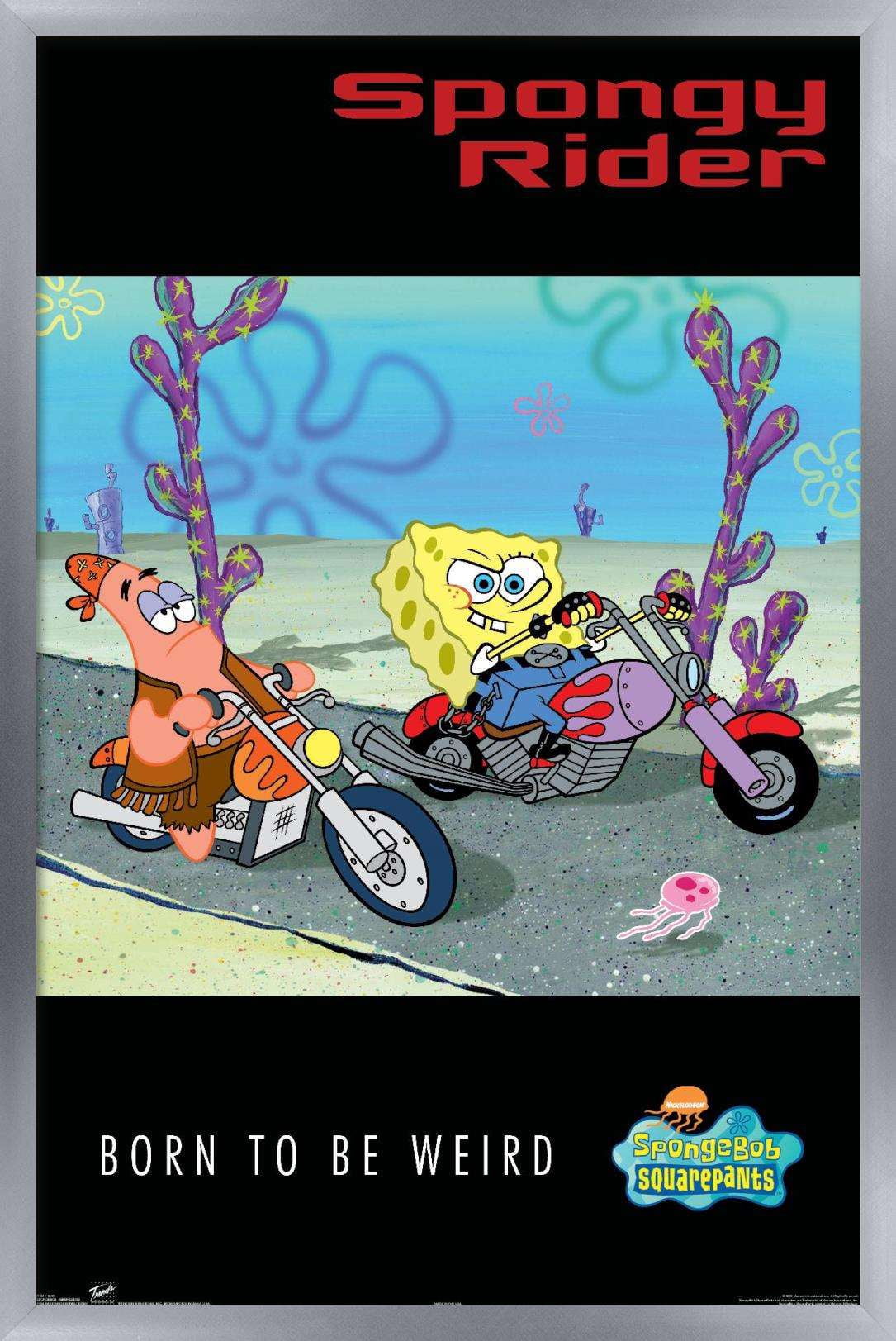 Nickelodeon Spongebob - Biker Wall Poster, 14.725" x 22.375", Framed