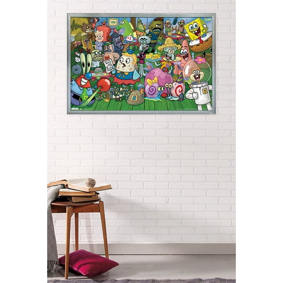 Nickelodeon Spongebob - Character Wall Poster, 22.375" x 34", Framed