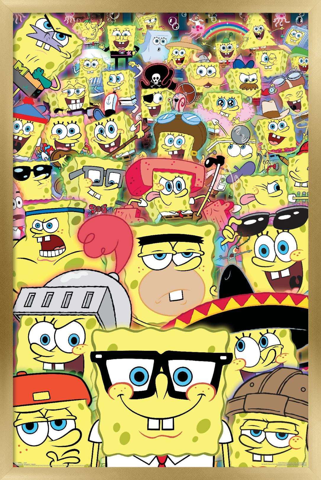 Nickelodeon Spongebob - Disguise Wall Poster, 14.725" x 22.375", Framed