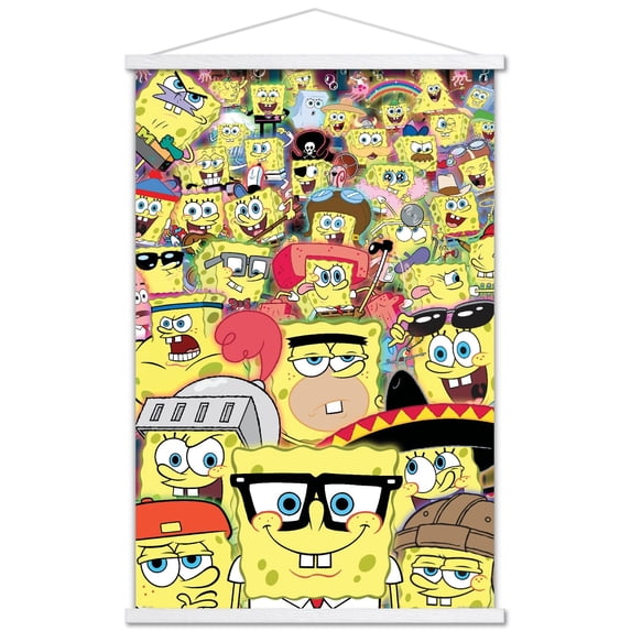 Nickelodeon Spongebob - Disguise Wall Poster with Wooden Magnetic Frame, 22.375" x 34"