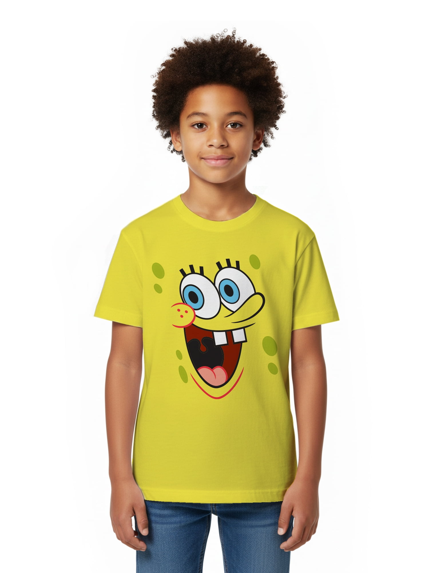 SpongeBob SquarePants Boys Short Sleeve Graphic Costume T-Shirt, Sizes 4-18