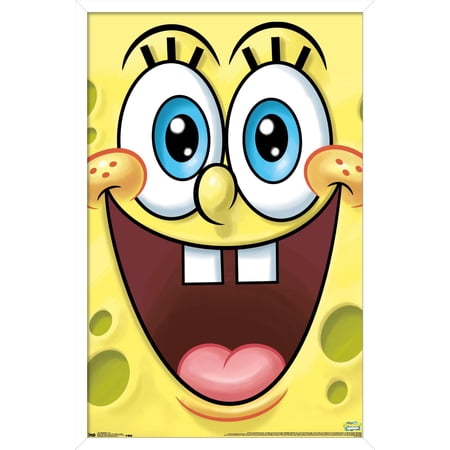 Nickelodeon Spongebob - Face Wall Poster, 14.725" x 22.375", Framed
