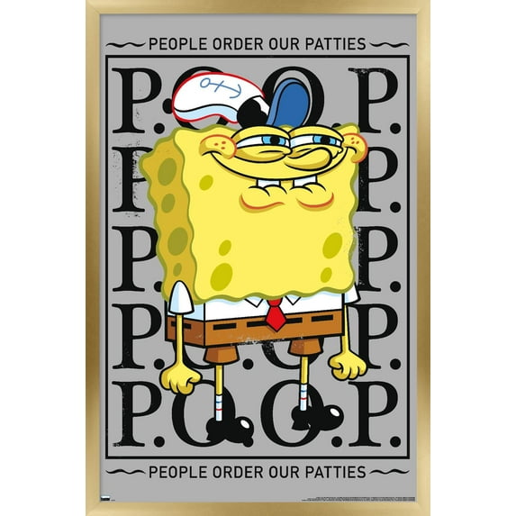 Nickelodeon Spongebob - P.O.O.P. Wall Poster, 22.375" x 34" Framed