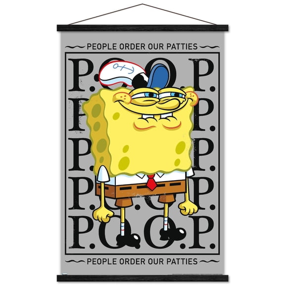 Nickelodeon Spongebob - P.O.O.P. Wall Poster with Magnetic Frame, 22.375" x 34"