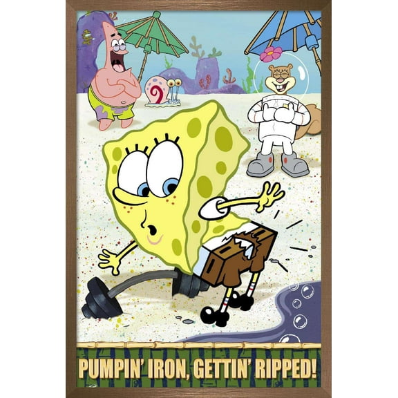 Nickelodeon Spongebob - Ripped Wall Poster, 14.725" x 22.375", Framed