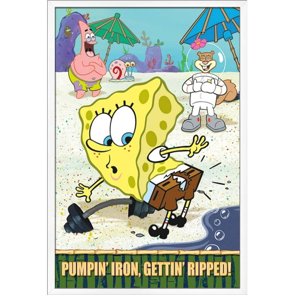 Nickelodeon Spongebob - Ripped Wall Poster, 22.375" x 34", Framed