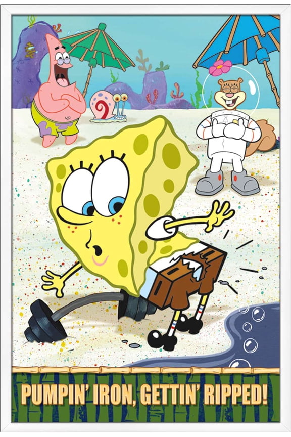 Nickelodeon Spongebob - Ripped Wall Poster, 22.375" x 34", Framed