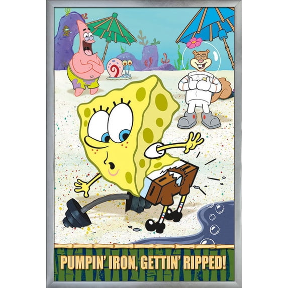 Nickelodeon Spongebob - Ripped Wall Poster, 22.375" x 34", Framed