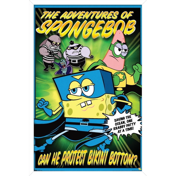 Nickelodeon Spongebob Squarepants - Funny Wall Poster, 14.725" x 22.375" Framed
