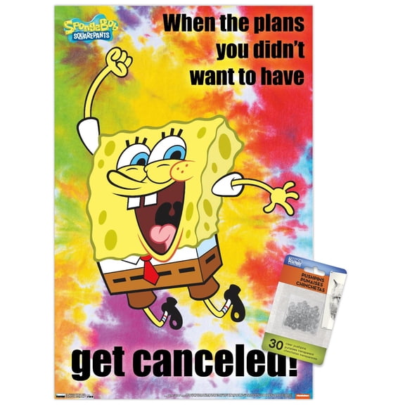 Nickelodeon Spongebob Squarepants - Meme Wall Poster with Pushpins, 14.725" x 22.375"