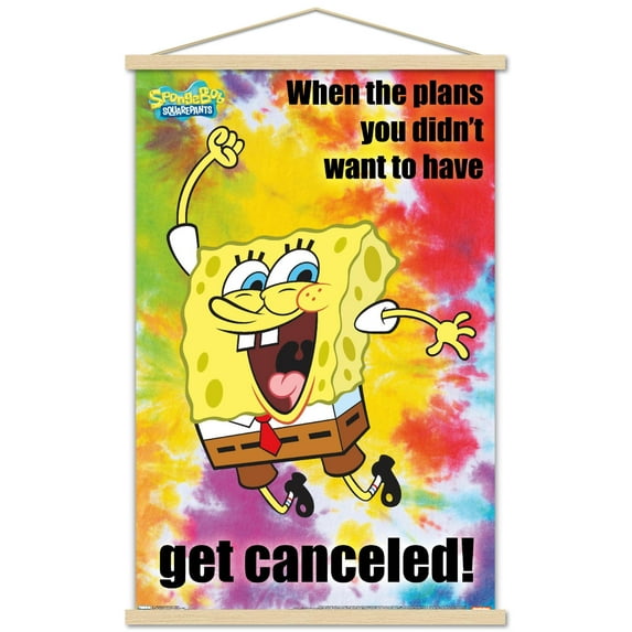 Nickelodeon Spongebob Squarepants - Meme Wall Poster with Wooden Magnetic Frame, 22.375" x 34"