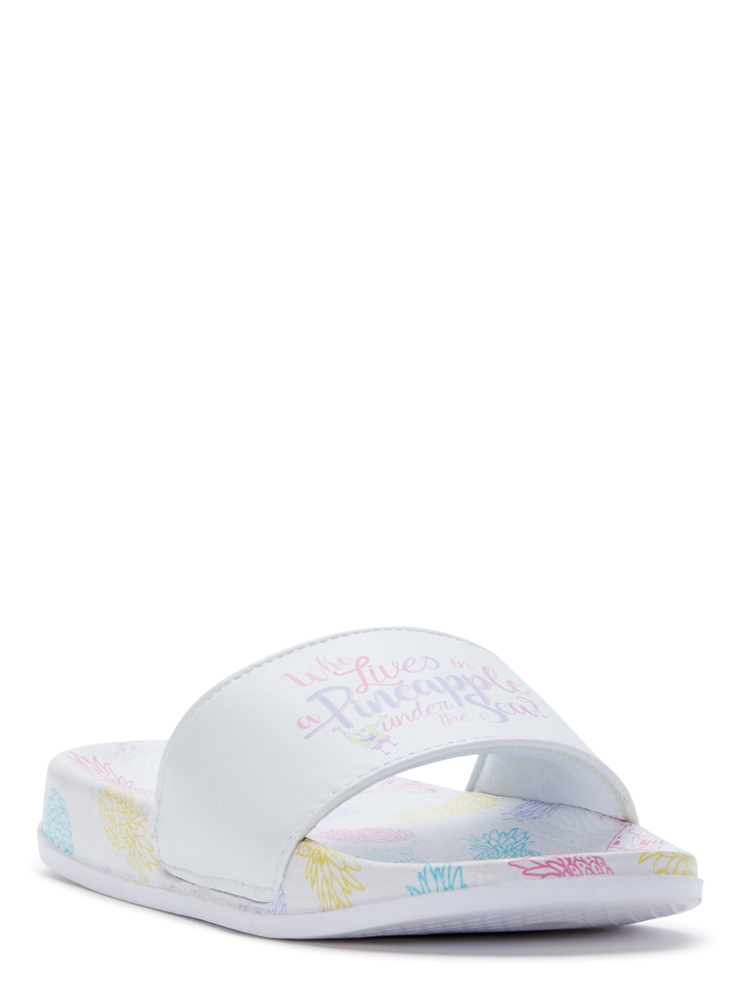 Nickelodeon Spongebob Squarepants Pineapple Slide Sandals a