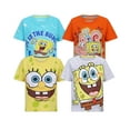 thumbnail image 1 of Nickelodeon Spongebob Squarepants T-Shirt (Boys), 4 Pack, Sizes 4-12, 1 of 7