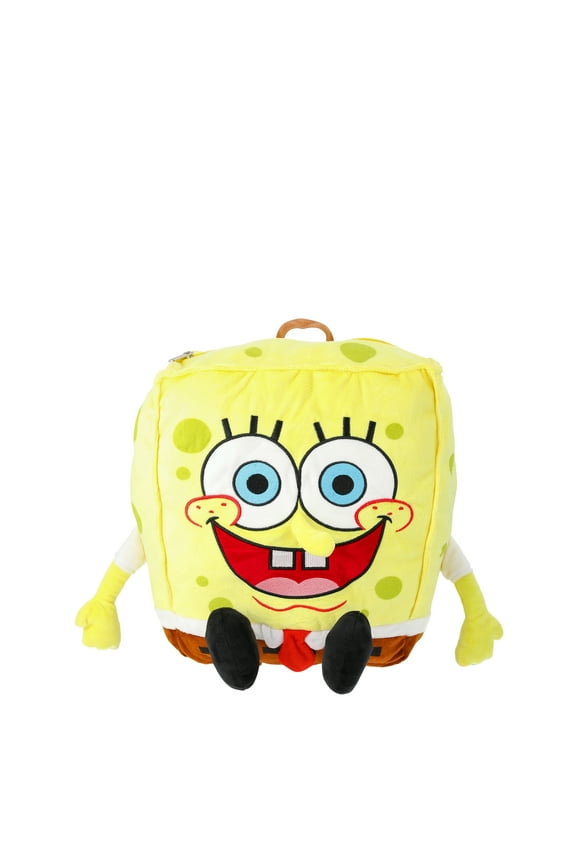 Nickelodeon SpongeBob SquarePants Unisex 12.5" Plush Backpack, Yellow