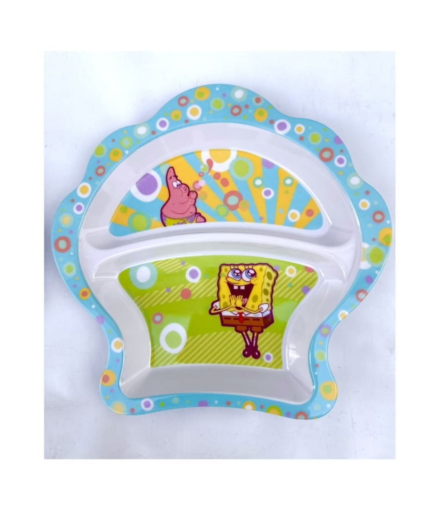 Nickelodeon Spongebob and Parick Under The Sea Children Clam Shaped Plate