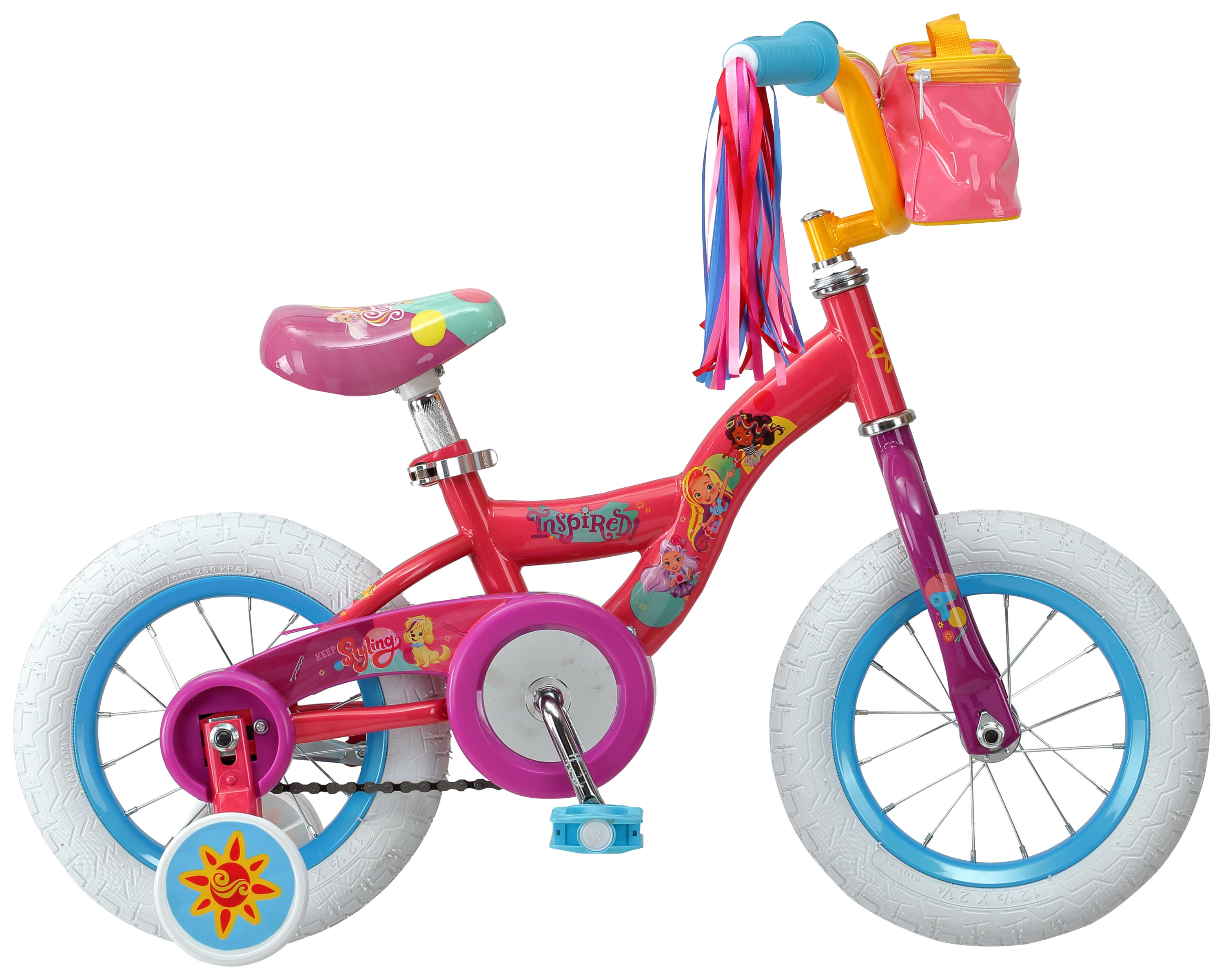 Nickelodeon Sunny Day kids bike, 12-inch wheels, training wheels, Girls, Boys, Pink - image 1 of 5