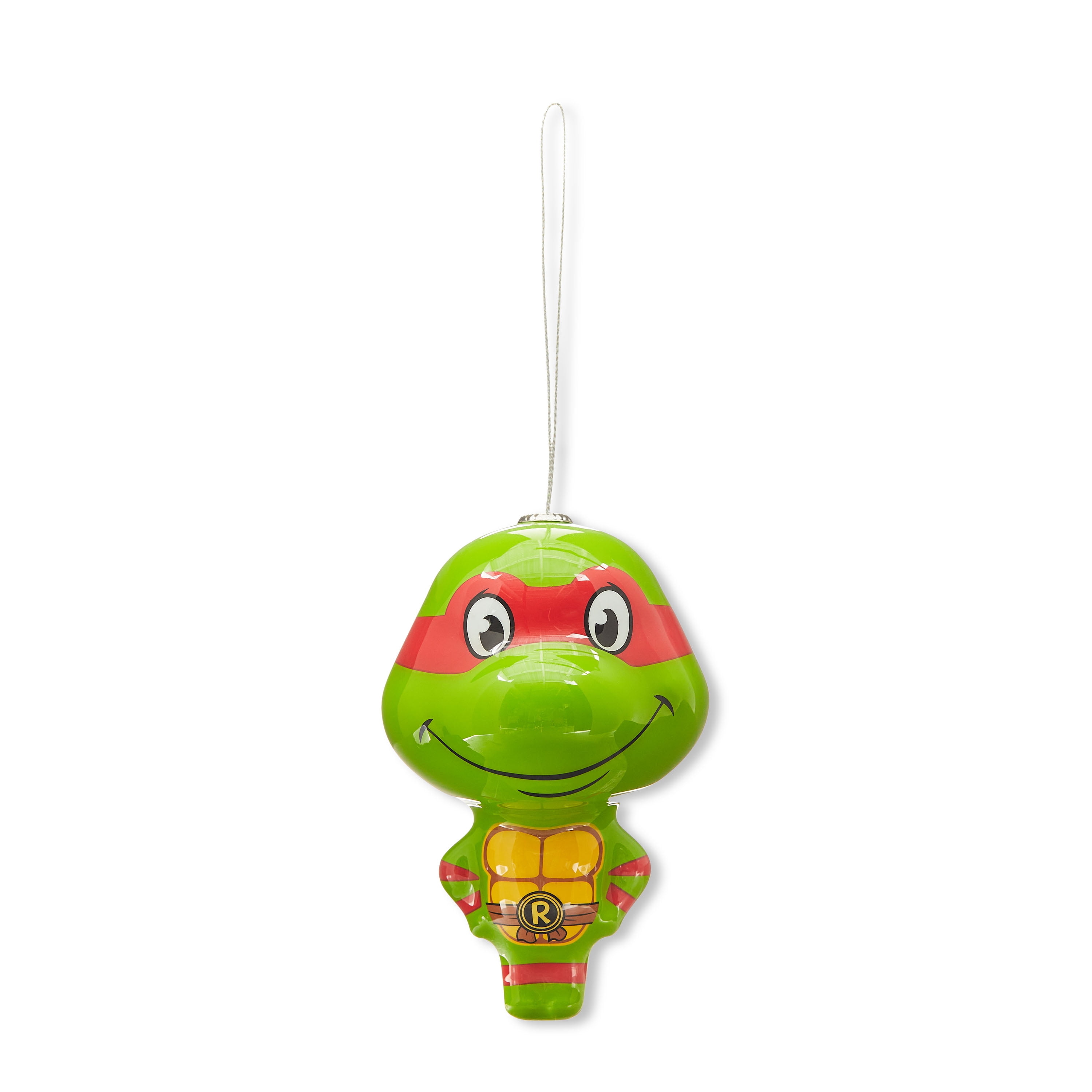 Nickelodeon TMNT Raphael Decoupage Christmas Ornament, 4" Tall, Green, Red