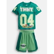 Teenage Mutant Ninja Turtles Boys Short Sleeve Tee and Matching Basketball Shorts Set, 2-Piece, Sizes 4-12
