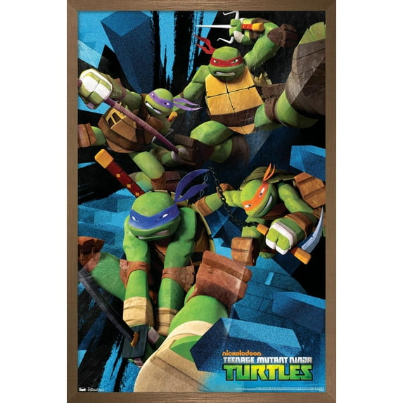 Nickelodeon Teenage Mutant Ninja Turtles - Attack Wall Poster, 14.725" x 22.375", Framed