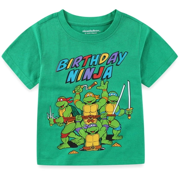 Nickelodeon Teenage Mutant Ninja Turtles Birthday Short Sleeve T-Shirt (Boys), Sizes 4-12