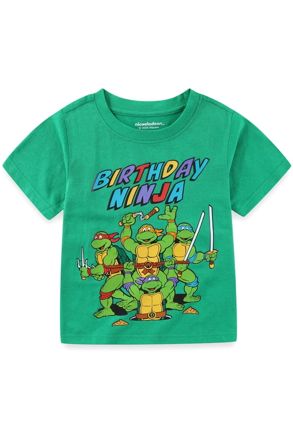 Nickelodeon Teenage Mutant Ninja Turtles Birthday Short Sleeve T-Shirt (Boys), Sizes 4-12