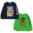 thumbnail image 1 of Nickelodeon Teenage Mutant Ninja Turtles Boys Long Sleeve T-Shirt 2-Pack, TMNT 2-Pack Bundle Set for Kids and Toddlers (Size 4-16), 1 of 8