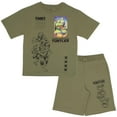 thumbnail image 1 of Nickelodeon Teenage Mutant Ninja Turtles Boys T-Shirt & Shorts with Lenticular Image Changing Patch 2-Piece TMNT Set for Kids (Size 4-10), 1 of 15