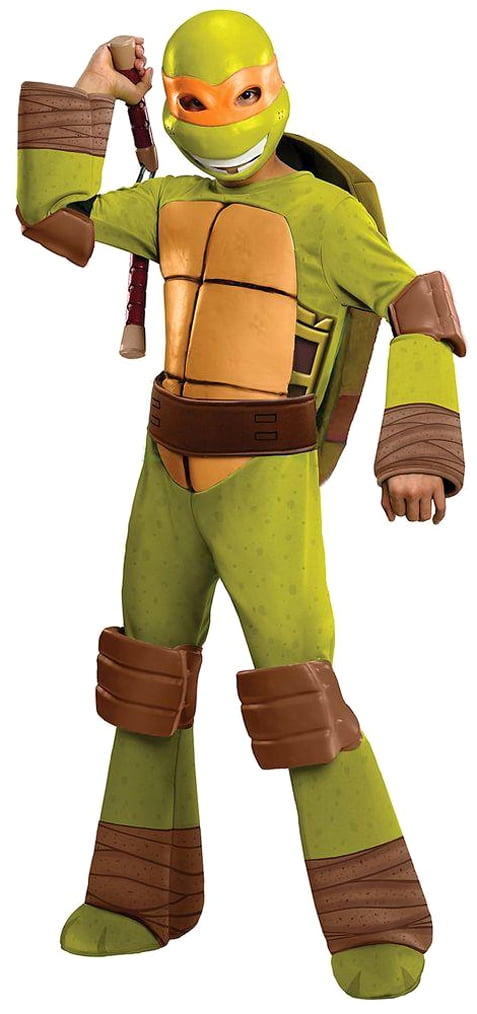 Nickelodeon Teenage Mutant Ninja Turtles Deluxe Michelangelo Boy's  Halloween Fancy-Dress Costume for Child, S 