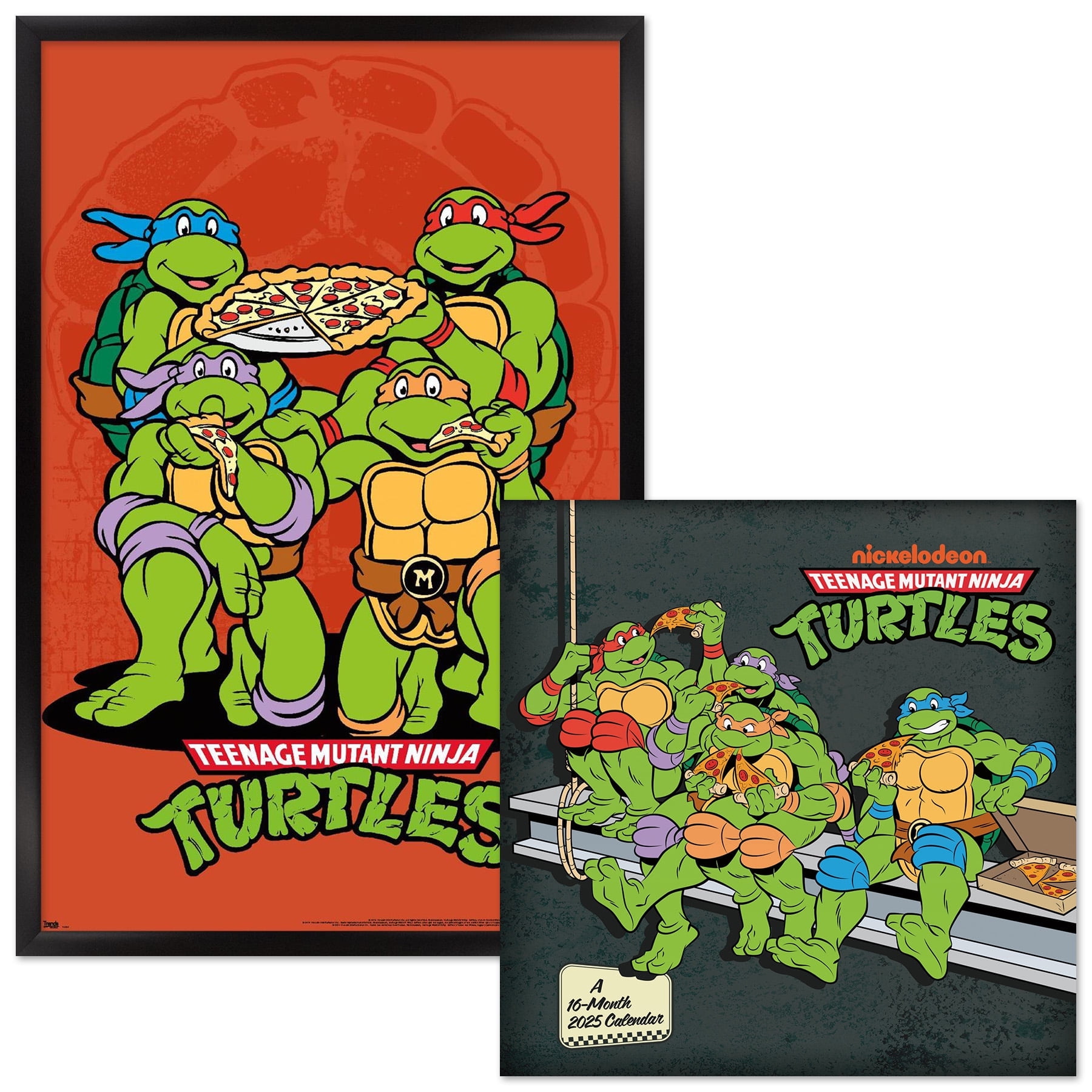 Nickelodeon Teenage Mutant Ninja Turtles Framed Poster and 2025 Calendar