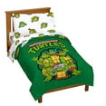 thumbnail image 1 of Nickelodeon Teenage Mutant Ninja Turtles Green Bricks 4 Piece Toddler Bed Set, 100% Microfiber, 1 of 5