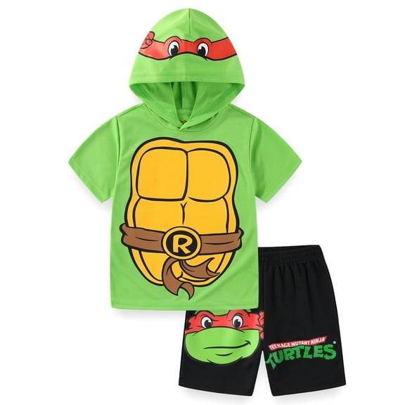 Nickelodeon Teenage Mutant Ninja Turtles Hooded Shirt and Short Set (Boys), Sizes 3T-12