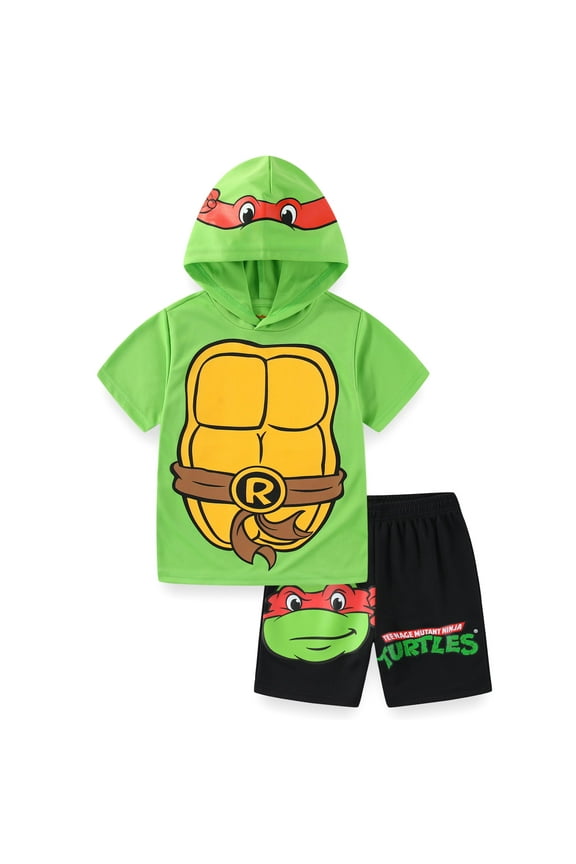 Nickelodeon Teenage Mutant Ninja Turtles Hooded Shirt and Short Set (Boys), Sizes 3T-12