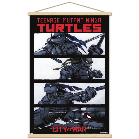 Nickelodeon Teenage Mutant Ninja Turtles - IDW Grid Wall Poster with Magnetic Frame, 22.375" x 34"