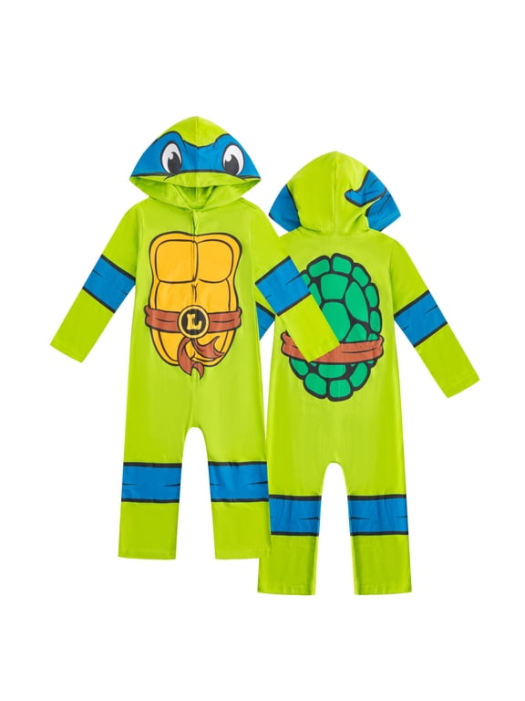 Nickelodeon Teenage Mutant Ninja Turtles Leonardo Cosplay Hooded Coverall (Boys), Sizes 2T-14