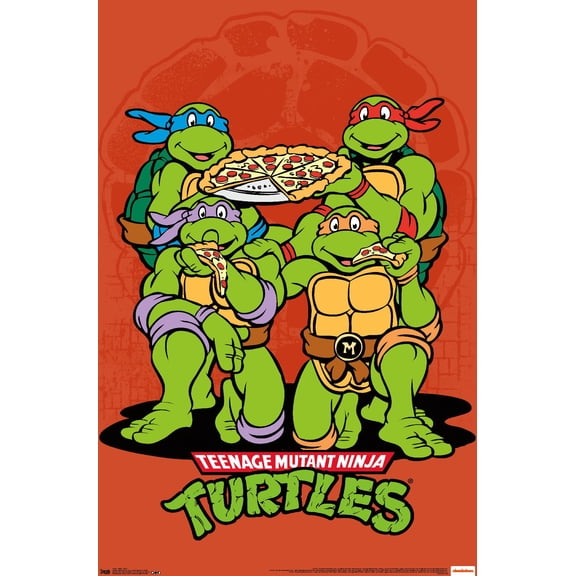 Nickelodeon Teenage Mutant Ninja Turtles - Pizza Wall Poster, 14.725" x 22.375"