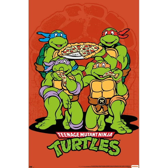 Nickelodeon Teenage Mutant Ninja Turtles - Pizza Wall Poster, 22.375" x 34"