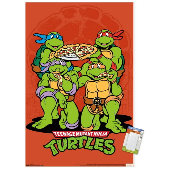 Nickelodeon Teenage Mutant Ninja Turtles - Pizza Wall Poster, 22.375" x 34"